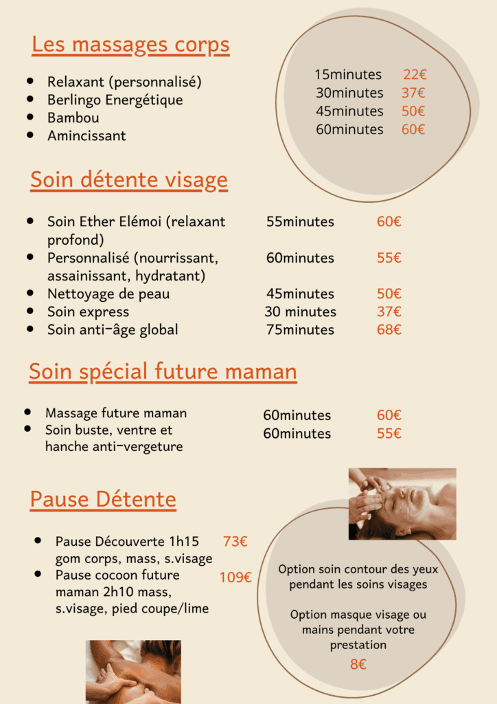 Carte de Prestation Mélizia - Le Bien-être des Femmes